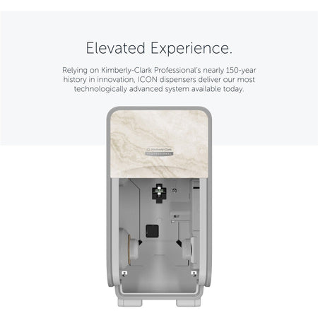 Kimberly-Clark Professional ICON Standard Roll Vertical Toilet Paper Dispenser - Coreless - 2 x - Warm Marble