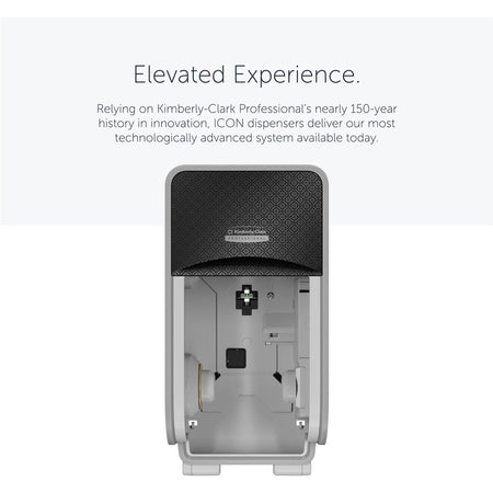 Kimberly-Clark Professional ICON Standard Roll Vertical Toilet Paper Dispenser - Coreless - 2 x - Black Mosaic