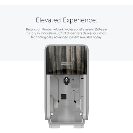 Kimberly-Clark Professional ICON Standard Roll Vertical Toilet Paper Dispenser - Coreless - 2 x - Ebony Woodgrain