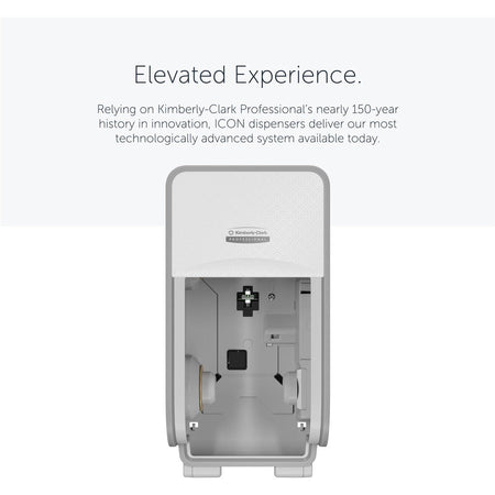 Kimberly-Clark Professional ICON Standard Roll Vertical Toilet Paper Dispenser - Coreless - 2 x - White Mosaic