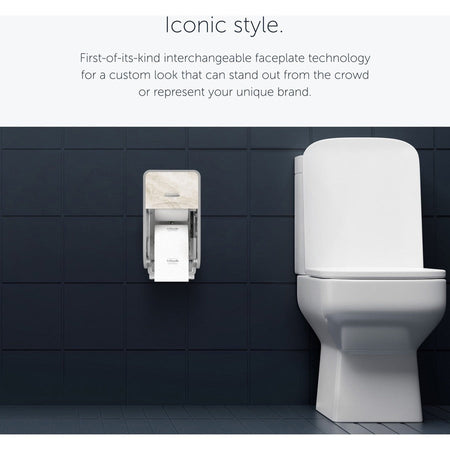 Kimberly-Clark Professional ICON Standard Roll Vertical Toilet Paper Dispenser - Coreless - 2 x - Warm Marble
