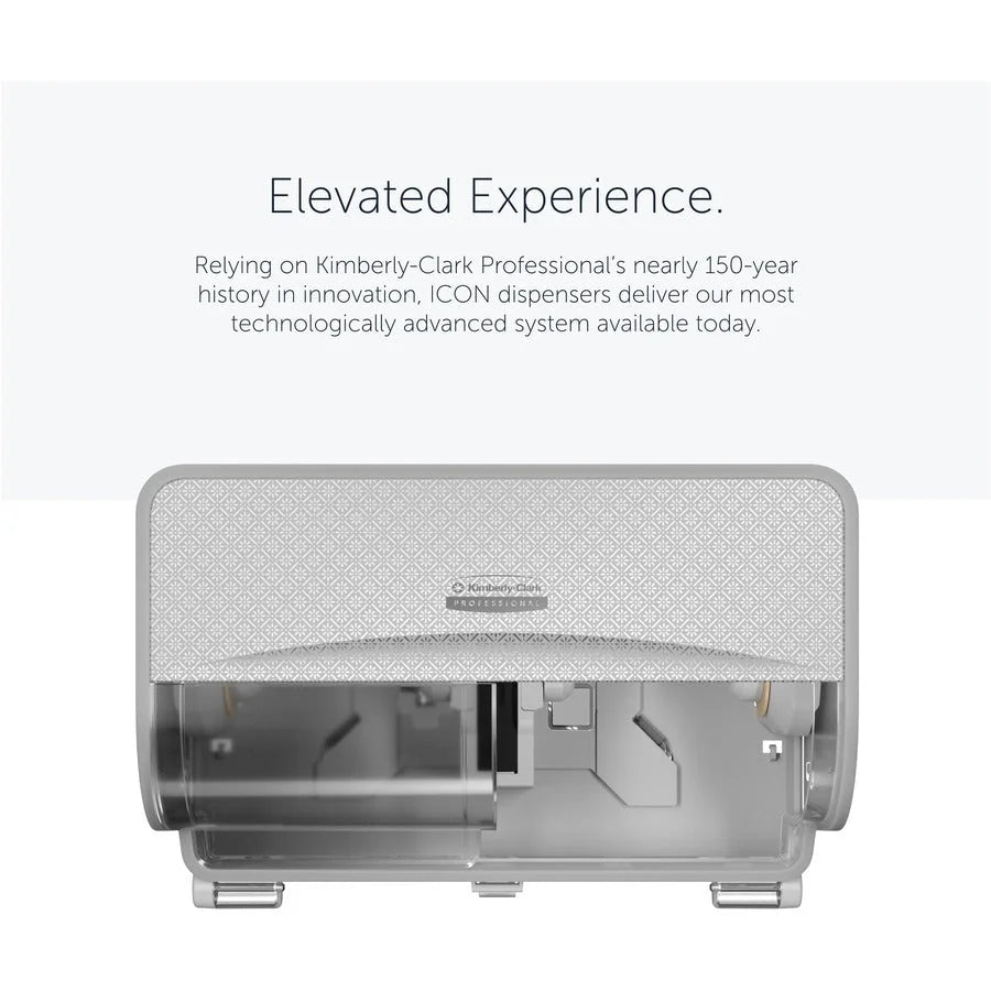 Kimberly-Clark Professional ICON Toilet Paper Dispenser - Coreless Silver Mosaic - Bathroom Tissue Dispensers