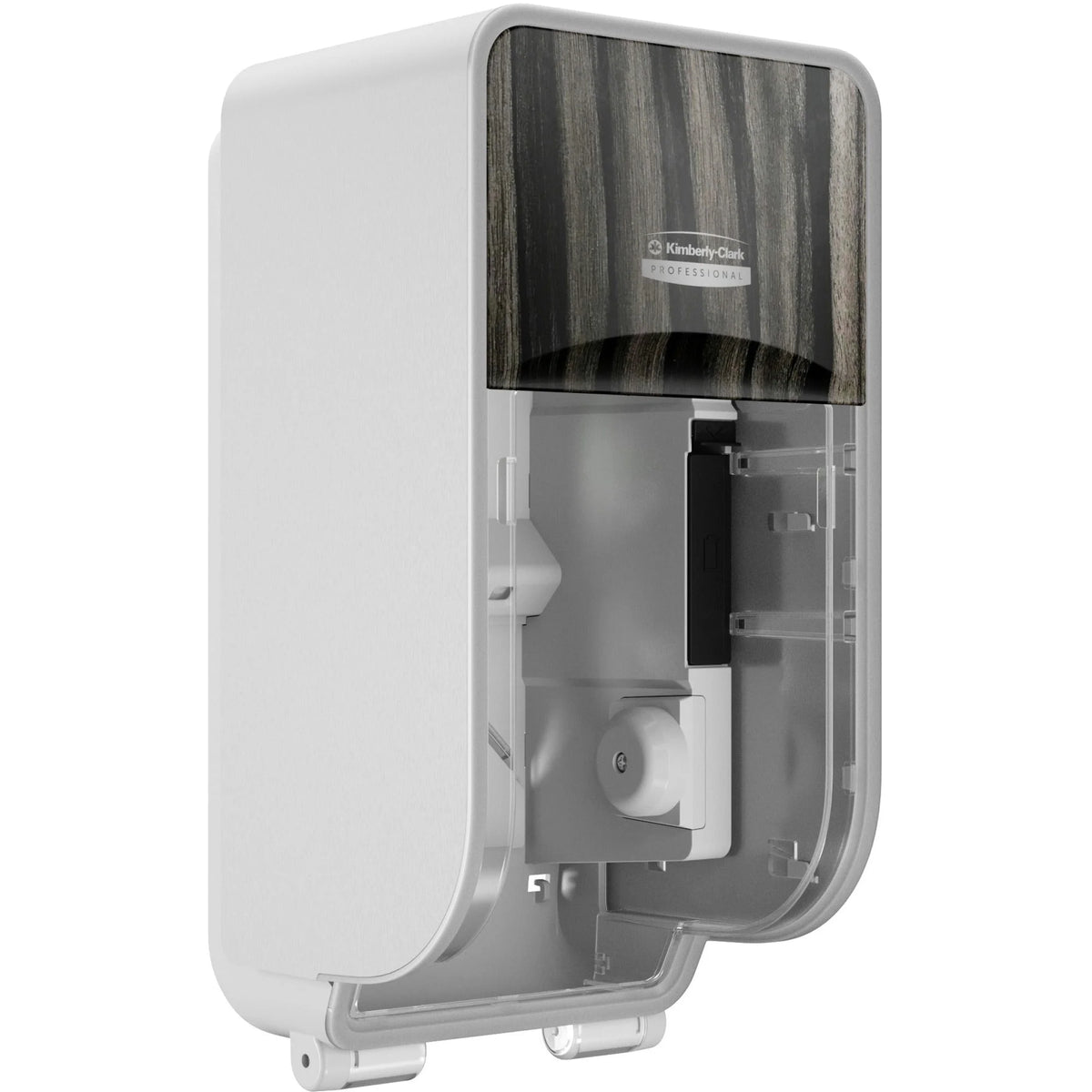 Kimberly-Clark Professional ICON Standard Roll Vertical Toilet Paper Dispenser - Coreless - 2 x - Ebony Woodgrain