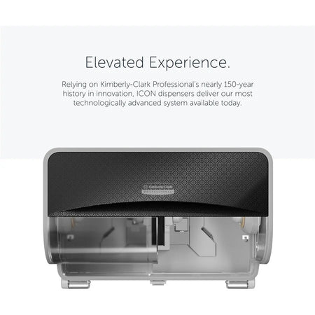 Kimberly-Clark Professional ICON Toilet Paper Dispenser - Coreless Black Mosaic - Refillable & Key Lock - Bathroom