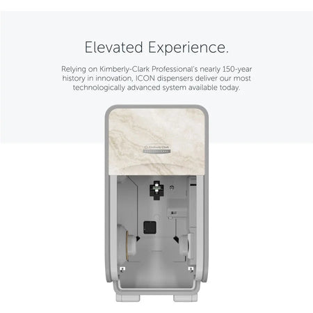 Kimberly-Clark Professional ICON Standard Roll Vertical Toilet Paper Dispenser - Coreless - 2 x - Warm Marble