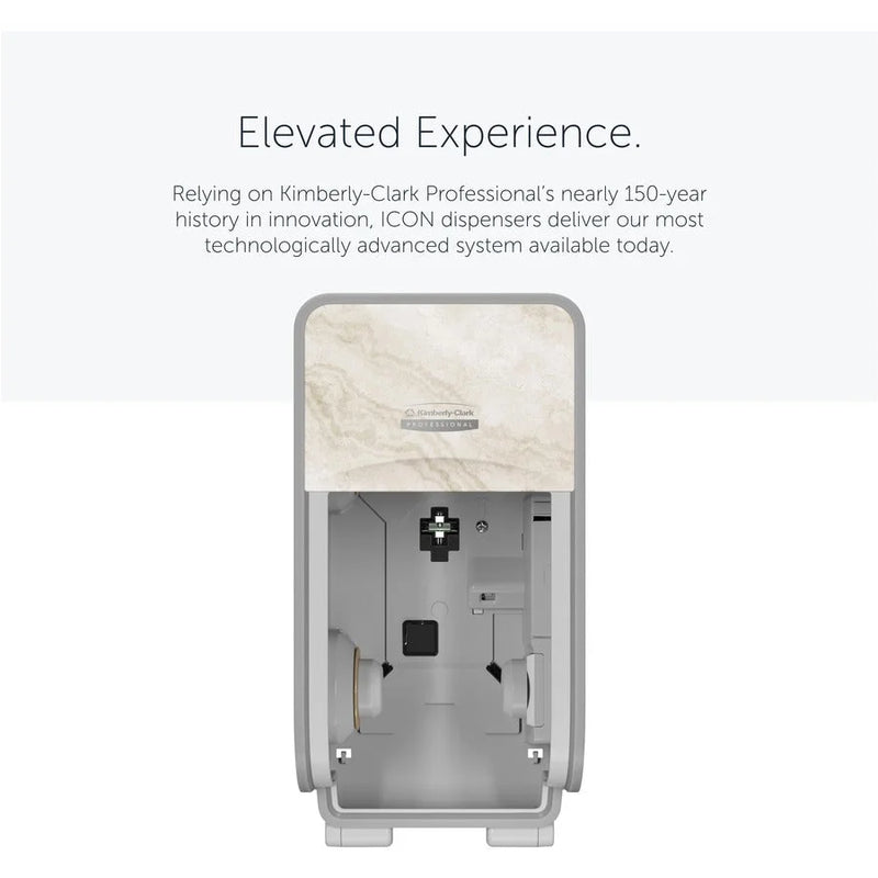 Kimberly-Clark Professional ICON Standard Roll Vertical Toilet Paper Dispenser - Coreless - 2 x - Warm Marble