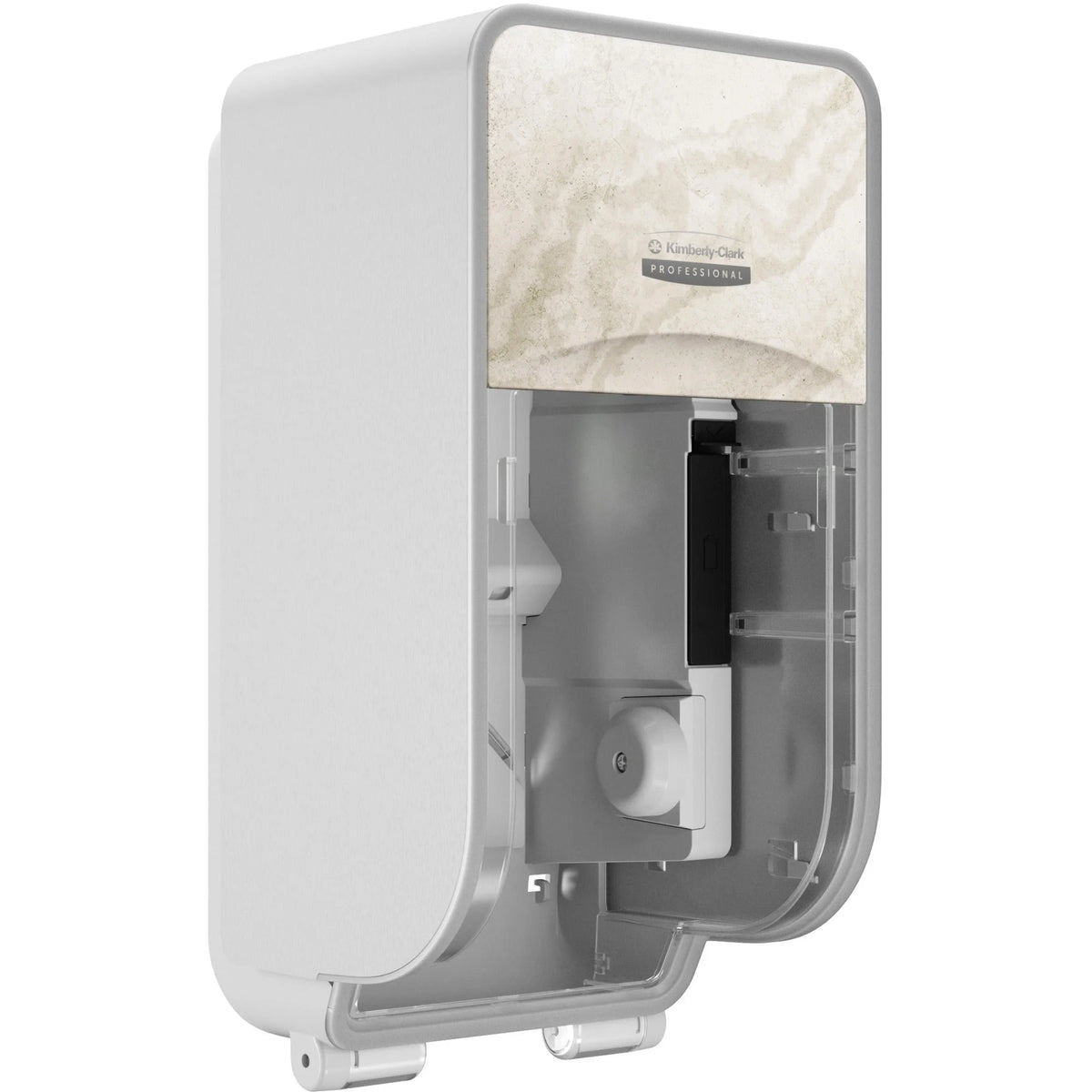 Kimberly-Clark Professional ICON Standard Roll Vertical Toilet Paper Dispenser - Coreless - 2 x - Warm Marble