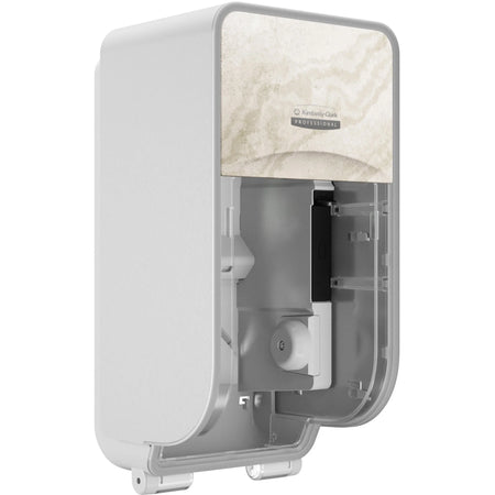 Kimberly-Clark Professional ICON Standard Roll Vertical Toilet Paper Dispenser - Coreless - 2 x - Warm Marble