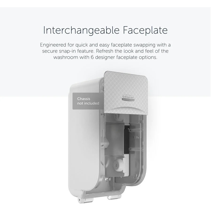 Kimberly-Clark Professional ICON Standard Roll Vertical Toilet Paper Dispenser Faceplate - Bathroom Tissue Dispensers