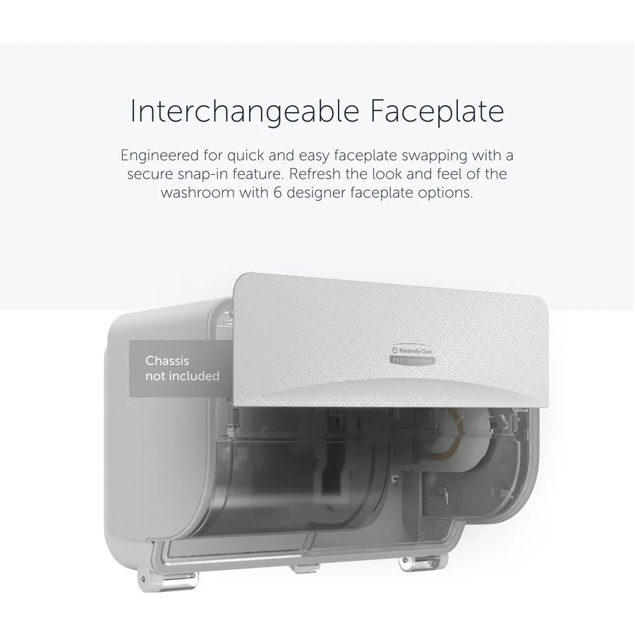 Kimberly-Clark Professional ICON Standard Roll Horizontal Toilet Paper Dispenser Faceplate - Bathroom Tissue Dispensers