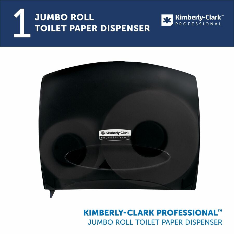 Kimberly-Clark Professional Jumbo Roll Toilet Paper Dispenser - 13.9’’ Height x 16’’ Width 5.8’’ Depth - Black
