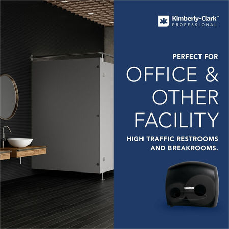 Kimberly-Clark Professional Jumbo Roll Toilet Paper Dispenser - 13.9’’ Height x 16’’ Width 5.8’’ Depth - Black