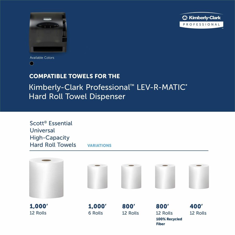 Kimberly-Clark Professional Lev-R-Matic Manual Hard Roll Towel Dispenser - Left
