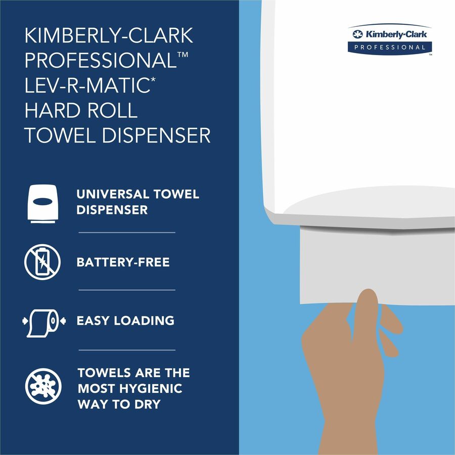 Kimberly-Clark Professional Lev-R-Matic Manual Hard Roll Towel Dispenser - Front