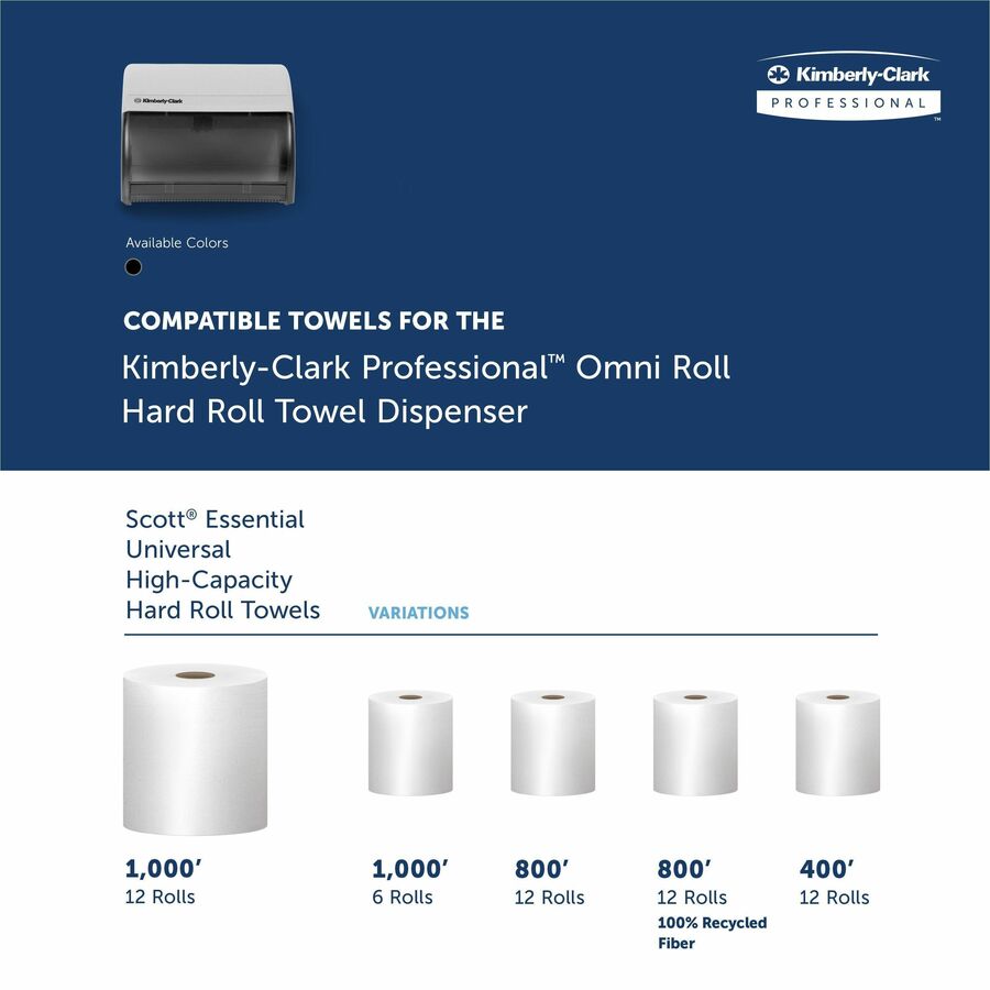 Kimberly-Clark Professional Omni Hard Roll Towel Dispenser - Rear