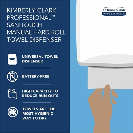 Kimberly-Clark Professional Sanitouch Manual Hard Roll Towel Dispenser - Front