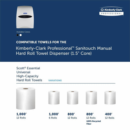 Kimberly-Clark Professional Sanitouch Manual Hard Roll Towel Dispenser - Left
