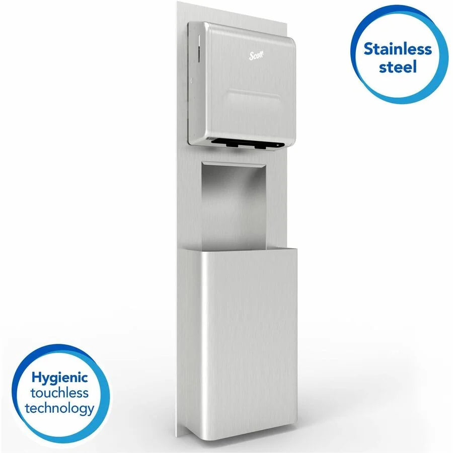 Kimberly-Clark Professional Touchless Wall Unit with Trash Receptacle - Waste Containers & Lids
