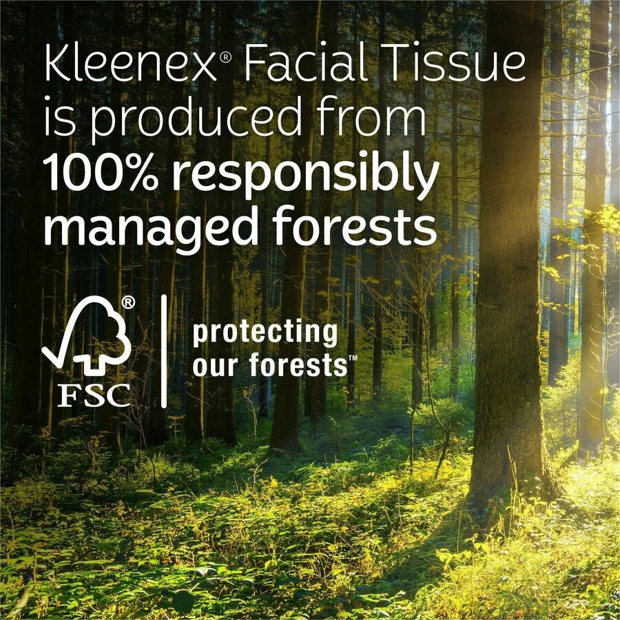 Kimberly-Clark Professional Trusted Care Tissues - 2 Ply - White - Wood PulpBox - 160/Box - 24 / Carton - Facial