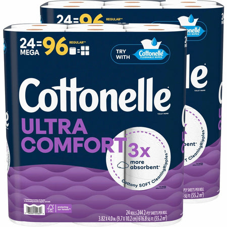 Kimberly-Clark Professional Ultra Comfort Toilet Paper: 2-Ply White FiberPack - 24/Pack 2/Carton - Bathroom Tissue
