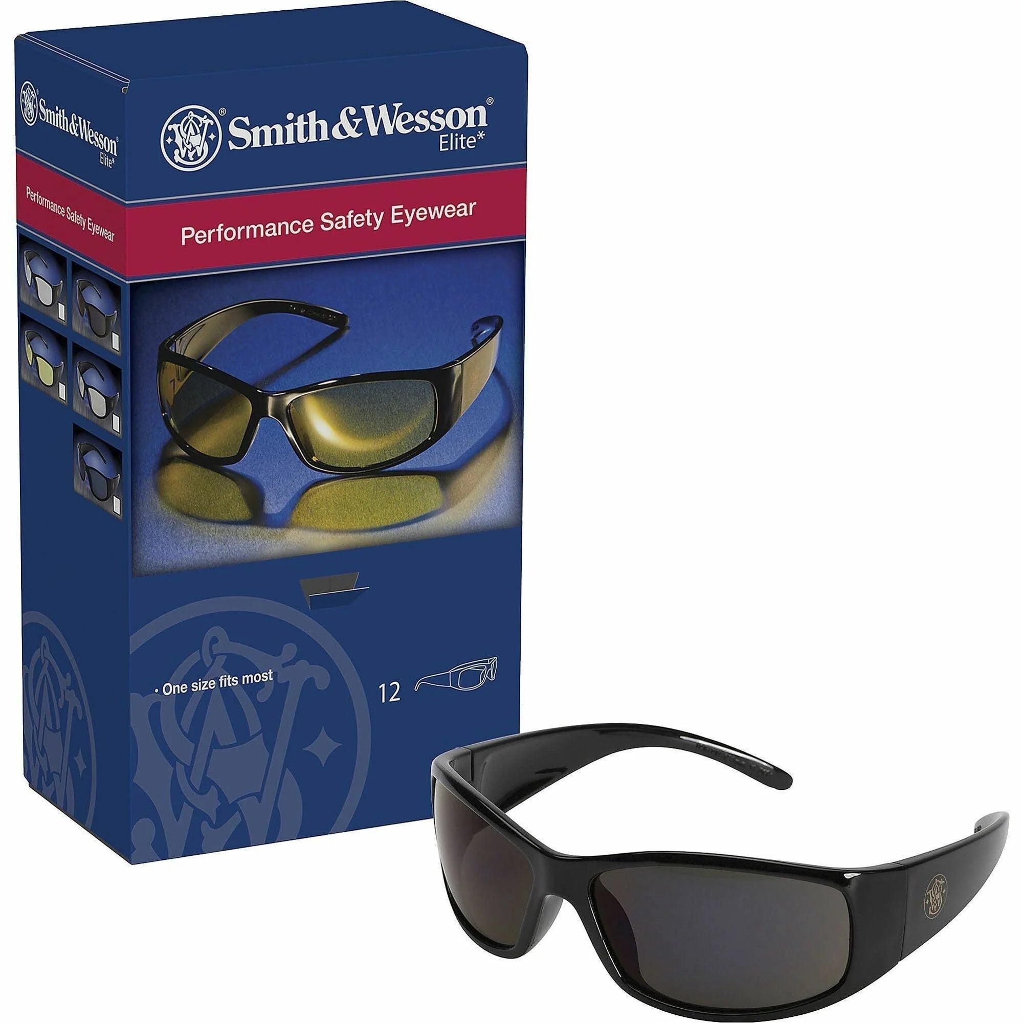 Kimberly-Clark Smith & Wesson Elite Safety Glasses: Workplace Recommended - UVA UVB UVC Protection - Protective Gear
