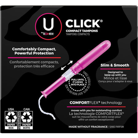 Kimberly-Clark U by Kotex Click Tampon Regular - Rear