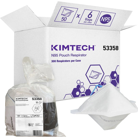 KIMTECH N95 Pouch Respirator Face Mask - Airborne Particle Protection - Masks