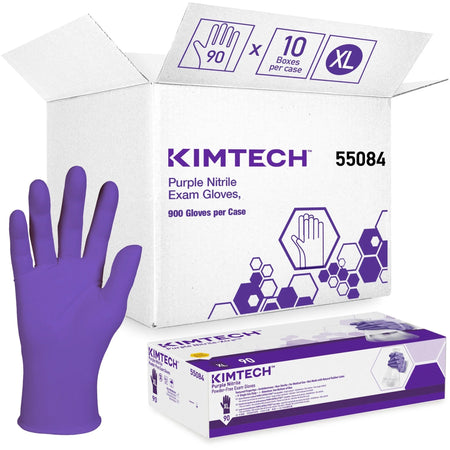 KIMTECH Purple Nitrile Exam Gloves: 6 mil X-Large Latex-Free - Lab & Chemo Use - Gloves