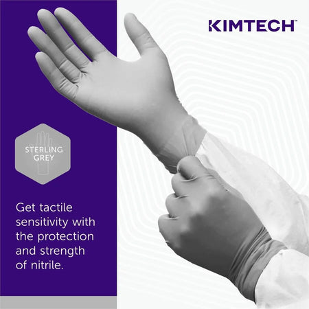 KIMTECH Sterling Nitrile Exam Gloves - X-Large Size 9.5’’ Length - Latex-Free Textured - 170/Box