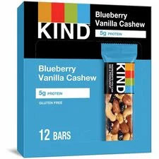 KIND Blueberry Vanilla Cashew Nut Bars - Healthy Snack - 12/Box - Snacks