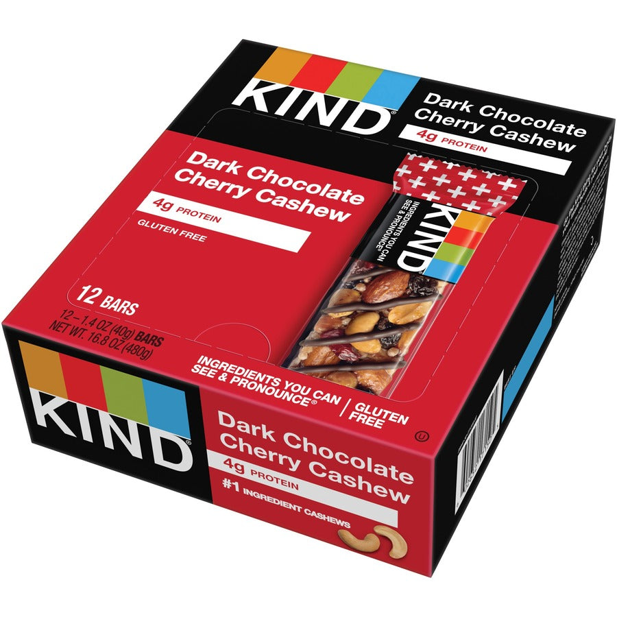 KIND Dark Chocolate Cherry Cashew Nut Bars - Alternate-Image6