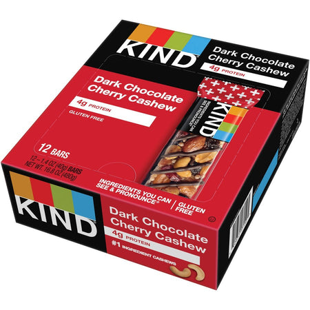 KIND Dark Chocolate Cherry Cashew Nut Bars - Alternate-Image6