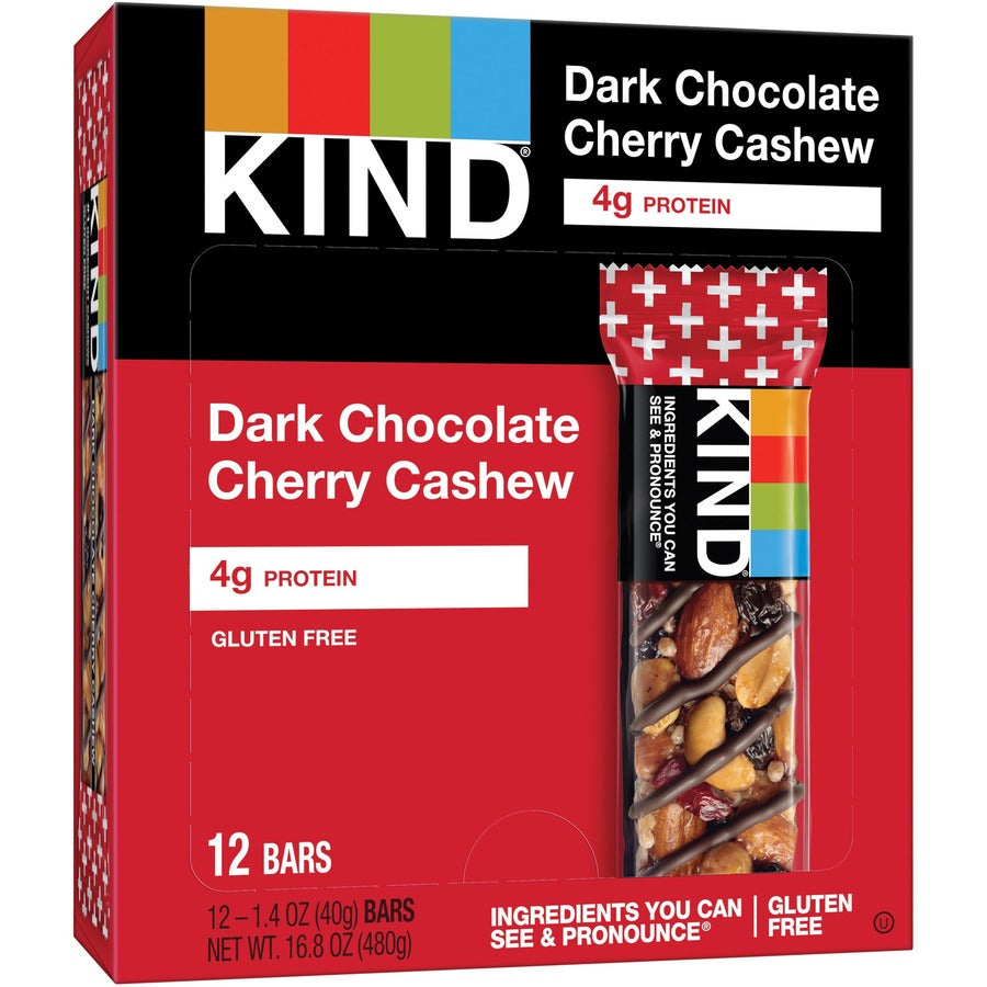 KIND Dark Chocolate Cherry Cashew Nut Bars - Alternate-Image5