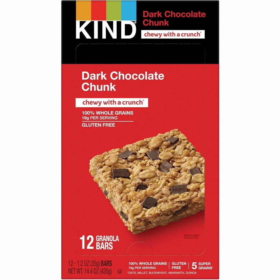 KIND Dark Chocolate Chunk Healthy Grains Bars - Front