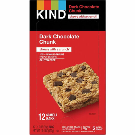 KIND Dark Chocolate Chunk Healthy Grains Bars - Front