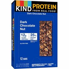 KIND Dark Chocolate Nut Protein Bars - Healthy Snack Pack of 12 - Snacks