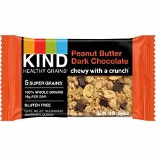 KIND Healthy Grain Peanut Butter Dark Chocolate Bars - Individually Wrapped - 12 Count Box - Snacks