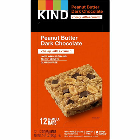 KIND Healthy Grain Peanut Butter Dark Chocolate - Front