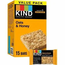 KIND Healthy Grains Bars: Oats & Honey with Toasted Coconut - 15 Bars - Nutritious Snack - Snacks