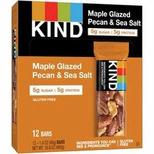 KIND Maple Glazed Pecan & Sea Salt Nut Bars - Gluten-Free Individually Wrapped - Snacks