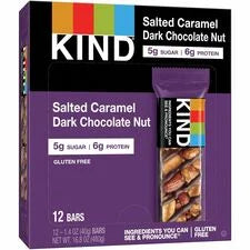 KIND Salted Caramel Dark Chocolate Nut Bars - Gluten-Free Snack - Snacks