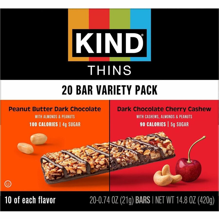 KIND THINS Variety Packs - Dark Chocolate Cherry Cashew Peanut Butter - Snacks
