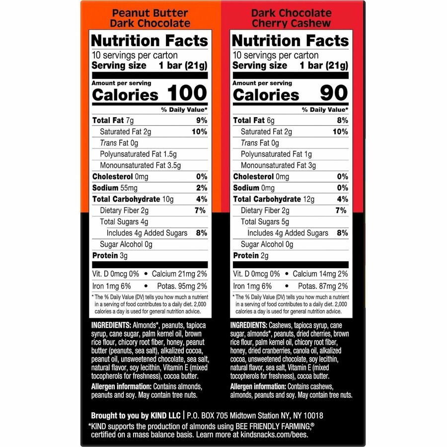 KIND THINS Variety Packs - Dark Chocolate Cherry Cashew Peanut Butter - Snacks