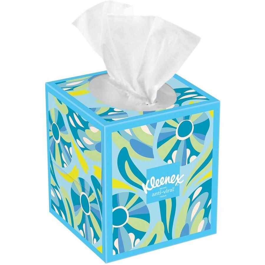 Kleenex Anti-viral Facial Tissue - 3 Ply - WhiteBox - 55/Box - 27 / Carton - Tissues