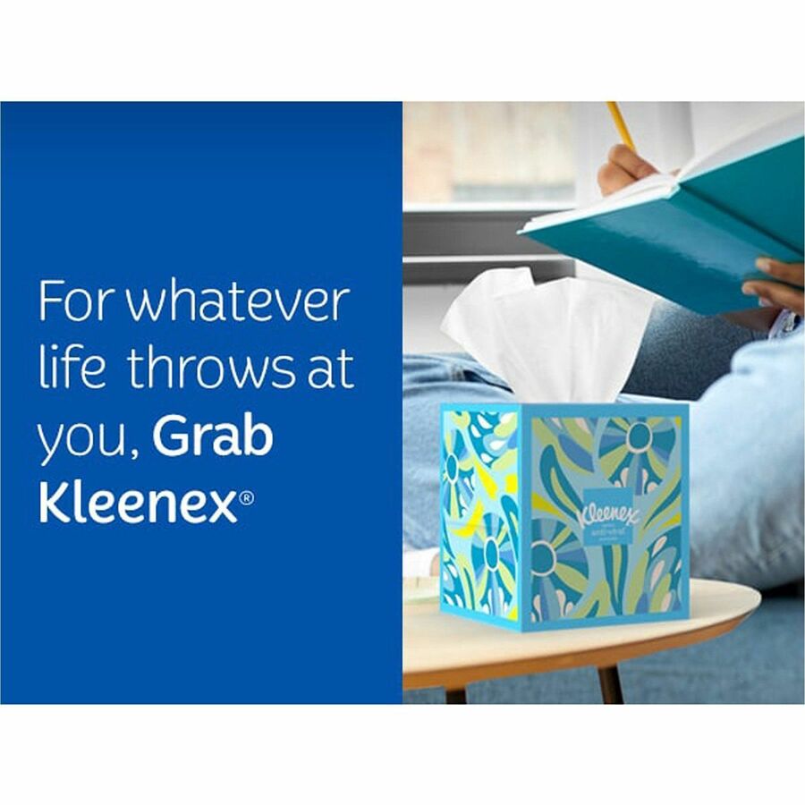 Kleenex Anti-viral Facial Tissue - 3 Ply - WhiteBox - 55/Box - 27 / Carton - Tissues