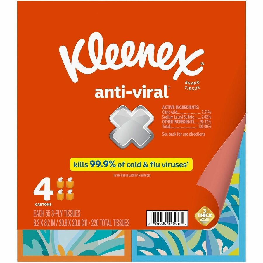 Kleenex Anti-viral Facial Tissue - Front