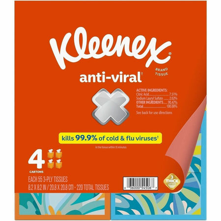 Kleenex Anti-viral Facial Tissue - Front