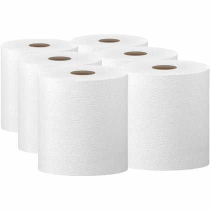 Kleenex Hard Roll Paper Towels: Premium Absorbency 8’’ x 600 ft White - 6/Carton - Towels