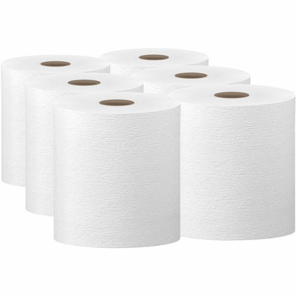 Kleenex Hard Roll Paper Towels: Premium Absorbency 8’’ x 600 ft White - 6/Carton - Towels