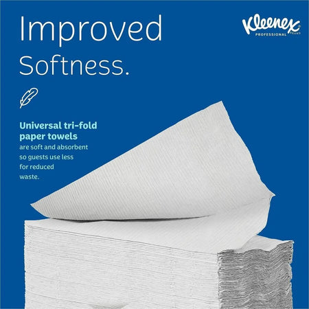 Kleenex Premiere Folded Towels: White Paper 120/Pack - 25/Carton - Towels